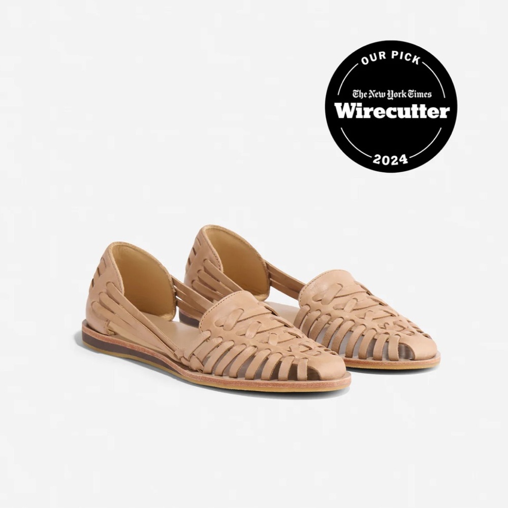 Tan Leather Loafers with Woven Detail
